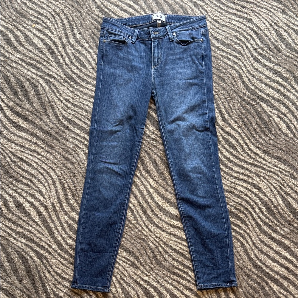 PAIGE Dark Blue Skinny Jeans
